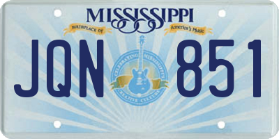MS license plate JQN851