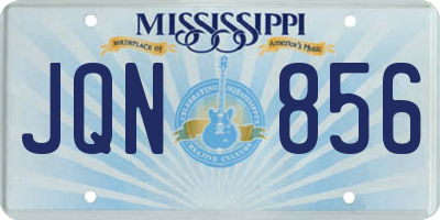 MS license plate JQN856
