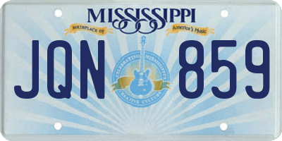 MS license plate JQN859