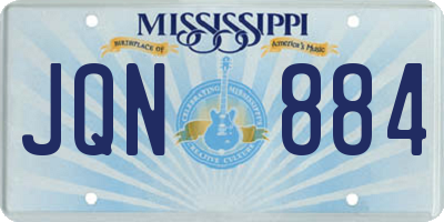 MS license plate JQN884