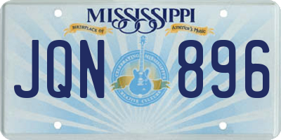 MS license plate JQN896
