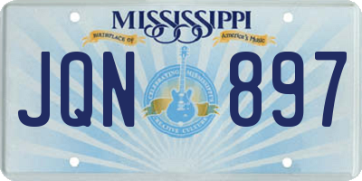 MS license plate JQN897