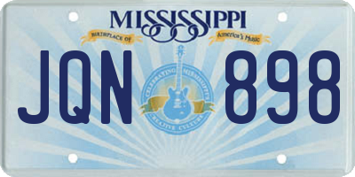 MS license plate JQN898
