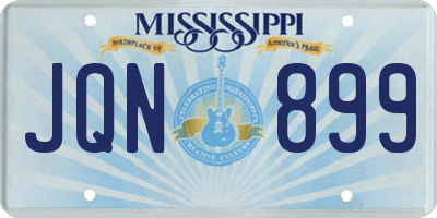 MS license plate JQN899