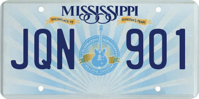 MS license plate JQN901