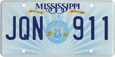 MS license plate JQN911