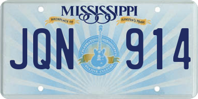 MS license plate JQN914