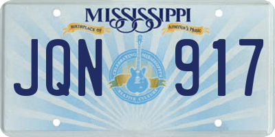 MS license plate JQN917