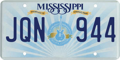 MS license plate JQN944