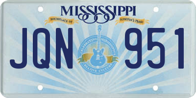 MS license plate JQN951
