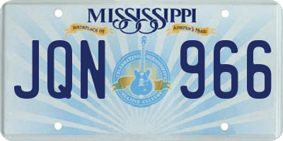 MS license plate JQN966