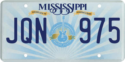 MS license plate JQN975