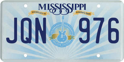 MS license plate JQN976