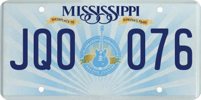 MS license plate JQO076