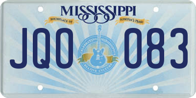 MS license plate JQO083