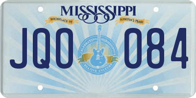 MS license plate JQO084