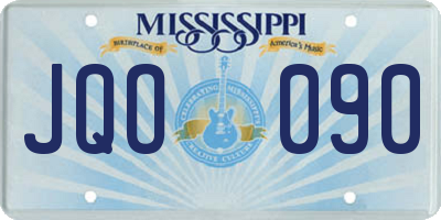 MS license plate JQO090