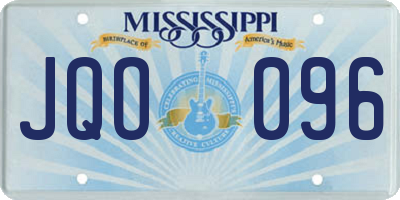 MS license plate JQO096