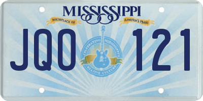MS license plate JQO121