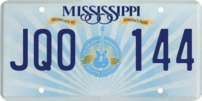 MS license plate JQO144