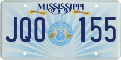 MS license plate JQO155