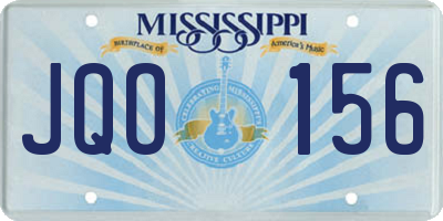 MS license plate JQO156