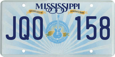 MS license plate JQO158