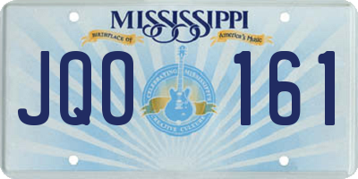 MS license plate JQO161