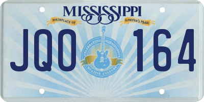 MS license plate JQO164