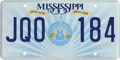 MS license plate JQO184