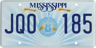 MS license plate JQO185