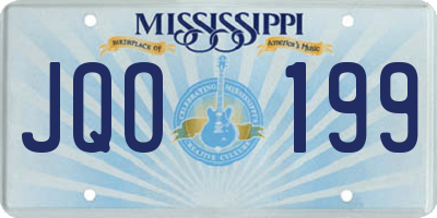 MS license plate JQO199