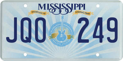 MS license plate JQO249