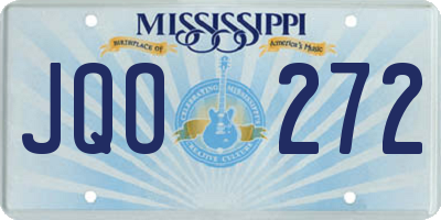 MS license plate JQO272