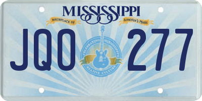 MS license plate JQO277
