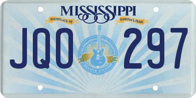 MS license plate JQO297