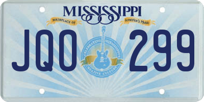 MS license plate JQO299