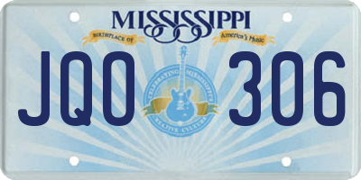 MS license plate JQO306