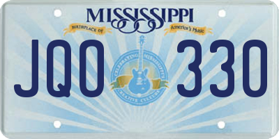 MS license plate JQO330