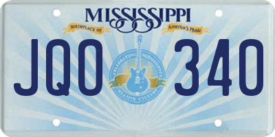 MS license plate JQO340