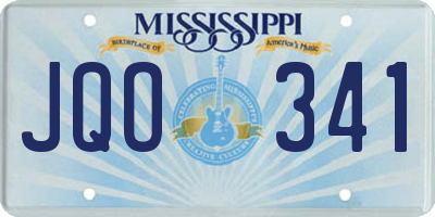 MS license plate JQO341