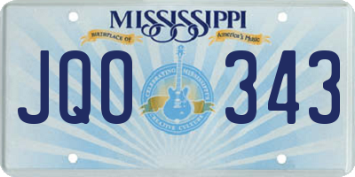 MS license plate JQO343
