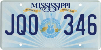 MS license plate JQO346
