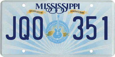 MS license plate JQO351