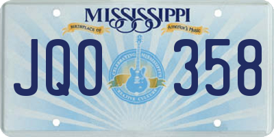 MS license plate JQO358