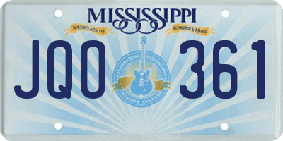 MS license plate JQO361