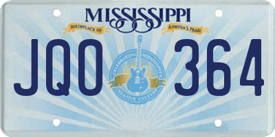 MS license plate JQO364