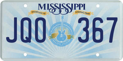 MS license plate JQO367