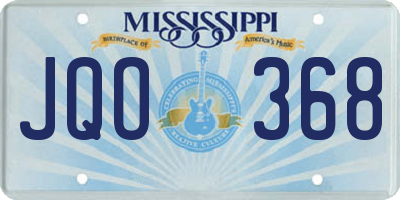 MS license plate JQO368