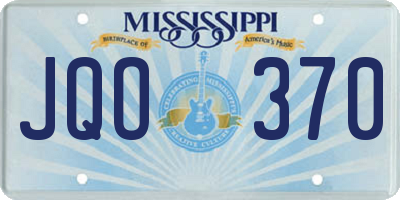 MS license plate JQO370